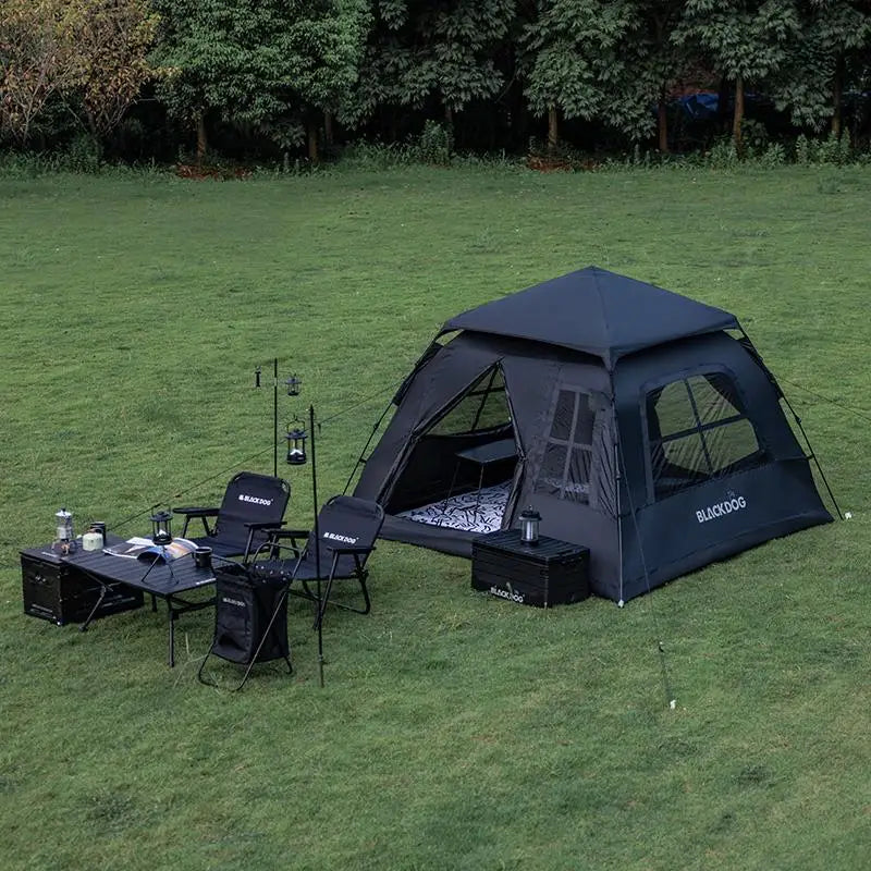 Naturehike BLACKDOG Automatic Tent Black Coating Two Doors Four Windows Camping Outdoor Sunscreen Waterproof Quick Opening Tent