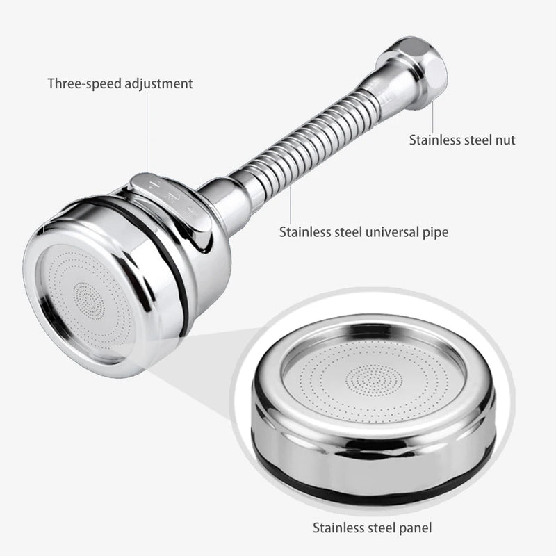 Kitchen Gadgets 3 Modes 360 Rotatable Bubbler High Pressure Faucet Extender Water Saving Bathroom Kitchen Accessories Supplies