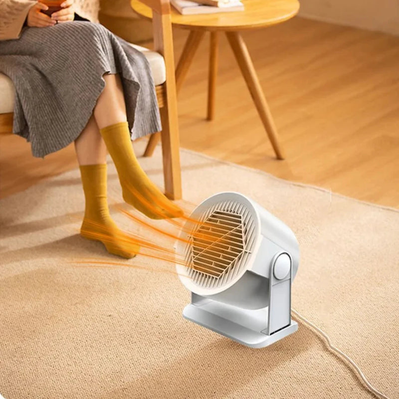 New Compact Portable Mini 400W Electric Heater Fan for Office Desk, Small Desktop Winter Warm Air Blower Appliance, Efficient 11