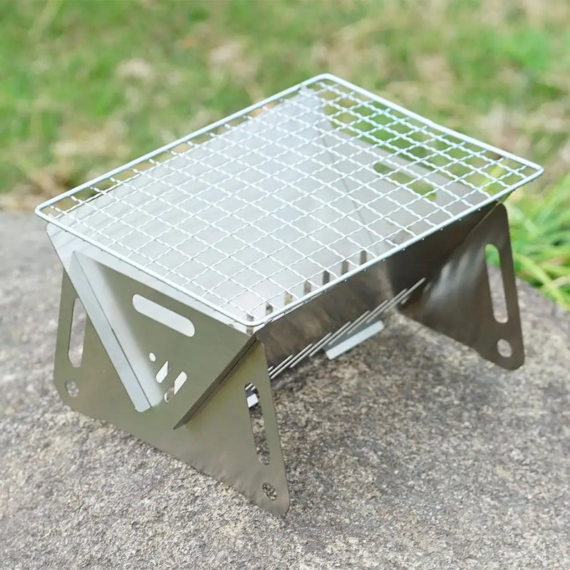 Stainless Steel Incinerator Grill BBQ Charcoal Stove Outdoor Picnic Portable Folding Stove Camping Equipment Mini Camping Oven