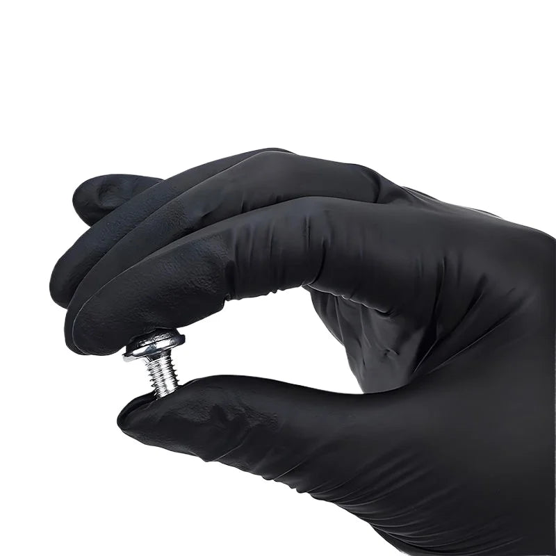 Black Nitrile Disposable Gloves 20/50/100PACK Latex Free Industrial Grade Household Gloves for Tattoo Hair Dye Cleaning Mechanic