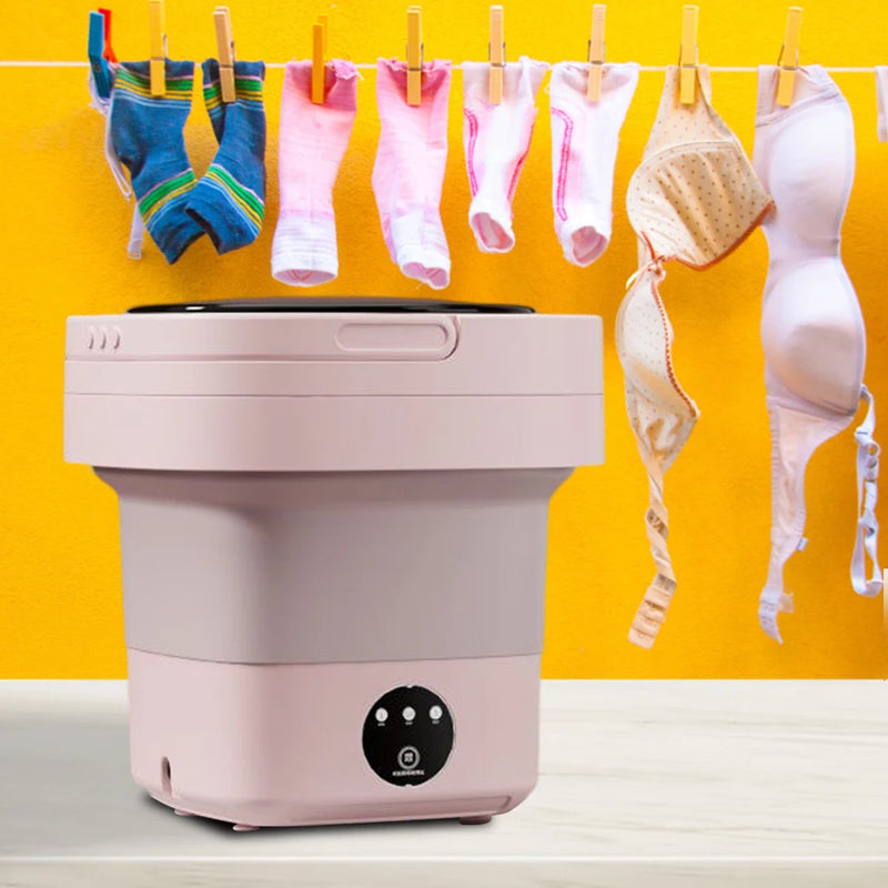 Baby Clothes Washer 6.5L Small Washing Machine 3 Modes Wash and Spin Dry for Camping Travel RV Self-Drive for Student Dormitory