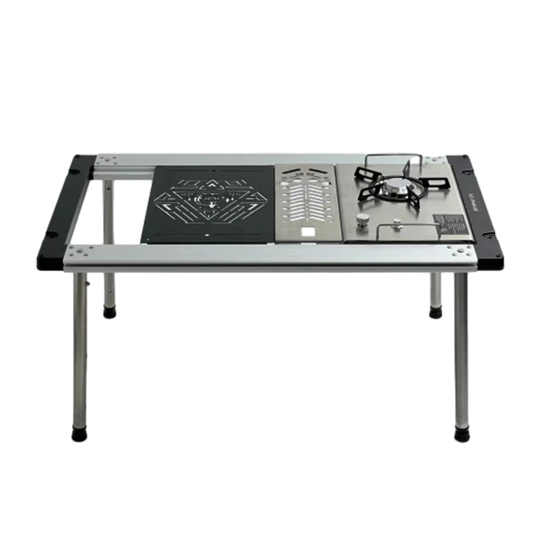 IGT 3 Unit Camping Table Free Combination Aluminium Alloy Table Pair With 4 PCS Third Gear Adjustable IGT Stainless Steel Legs