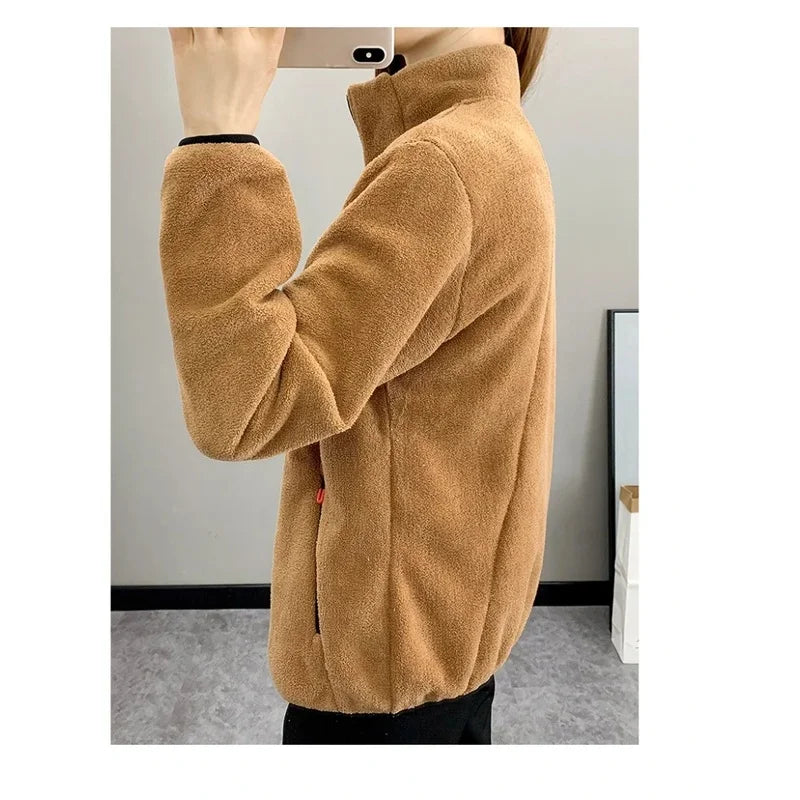 New Autumn Winter Women's Fleece Hiking Thermal Jackets Outdoor Sports Climbing Trekking Camping Windbreaker Female Warm Coats