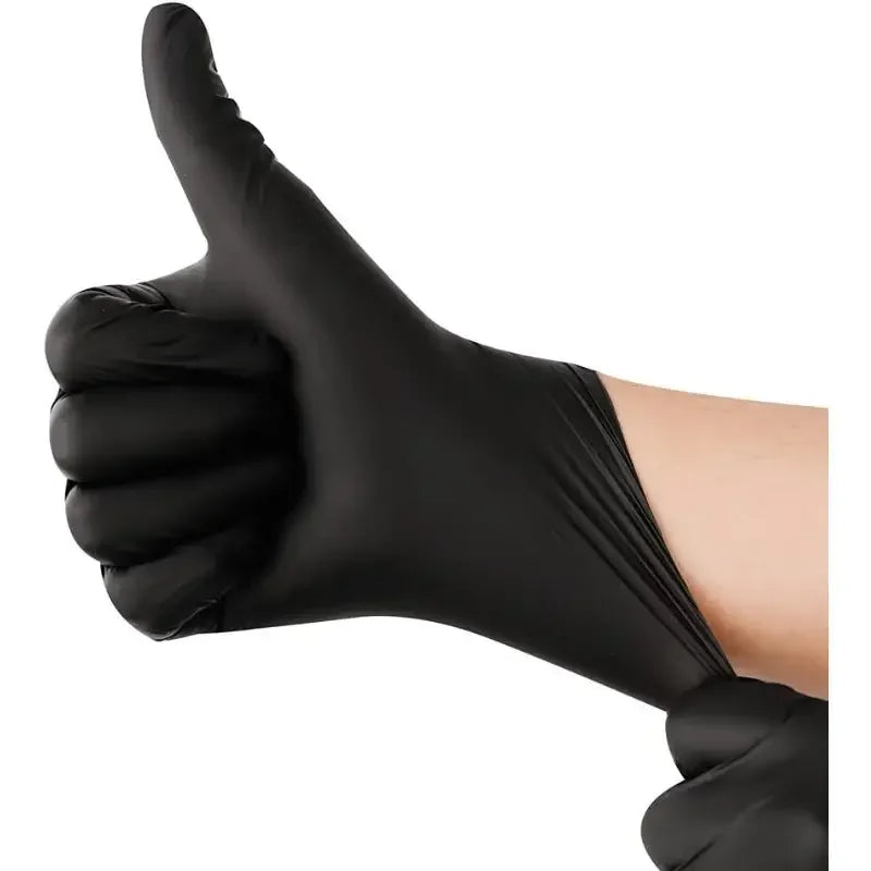 Black Nitrile Disposable Gloves 20/50/100PACK Latex Free Industrial Grade Household Gloves for Tattoo Hair Dye Cleaning Mechanic
