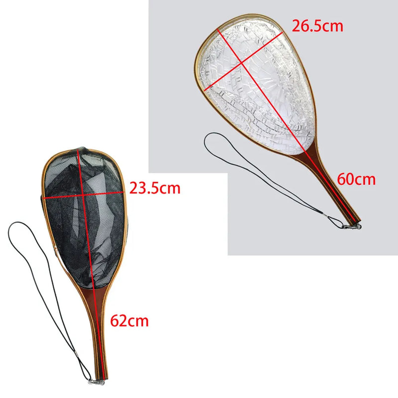Fly Fishing Landing Net Soft Rubber Trout Net Catch and Release Net Outdoor Fish Tackle Tool Equipment