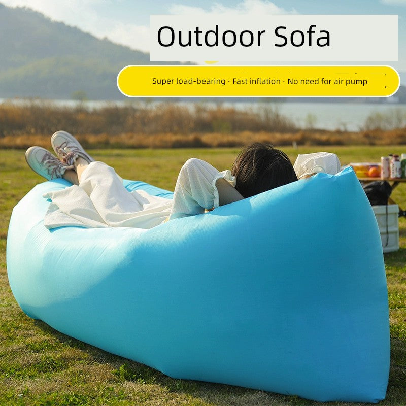 Inflatable Sleeping Bag Single Person Portable Camping Beach Outdoor