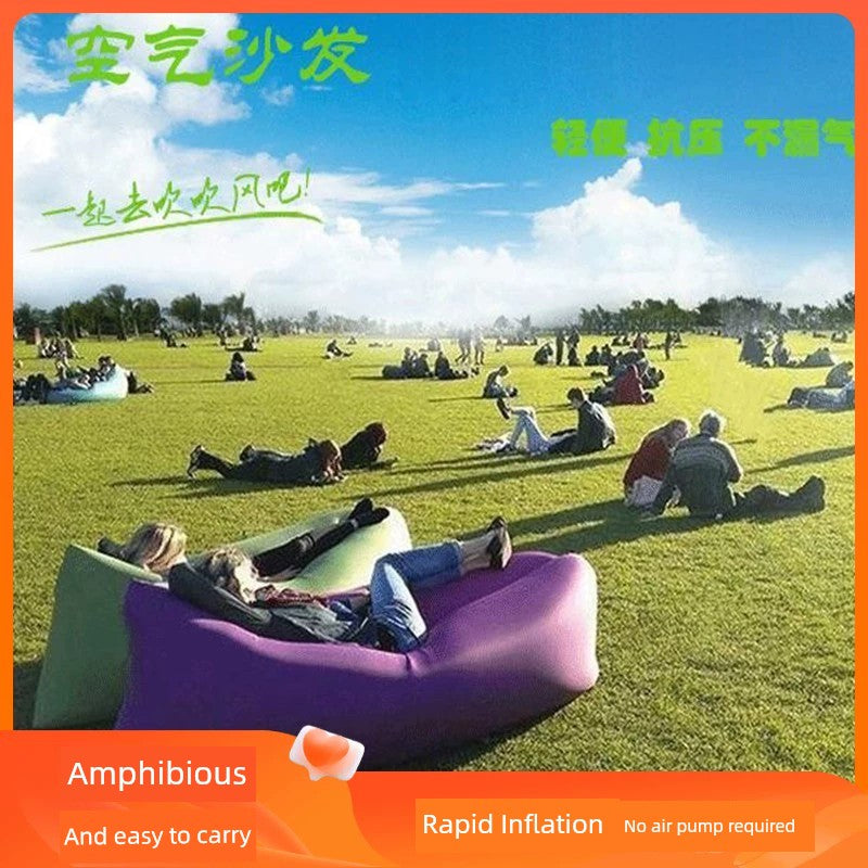 Inflatable Sleeping Bag Single Person Portable Camping Beach Outdoor