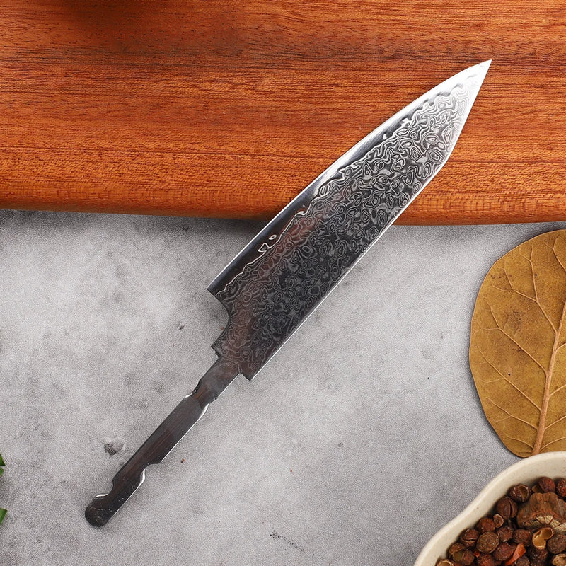 Mini Version DIY Damascus 67-Layer Blade Kitchen Outdoor Camping Household Fruit Survival EDC Tool Knife